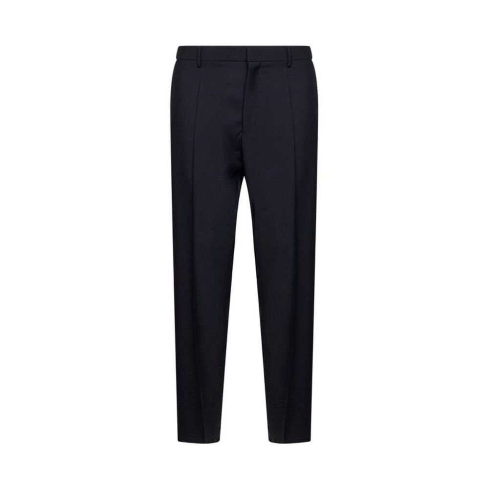 Jil Sander Men Dark Blue Wool And Mohair Tapered Trousers